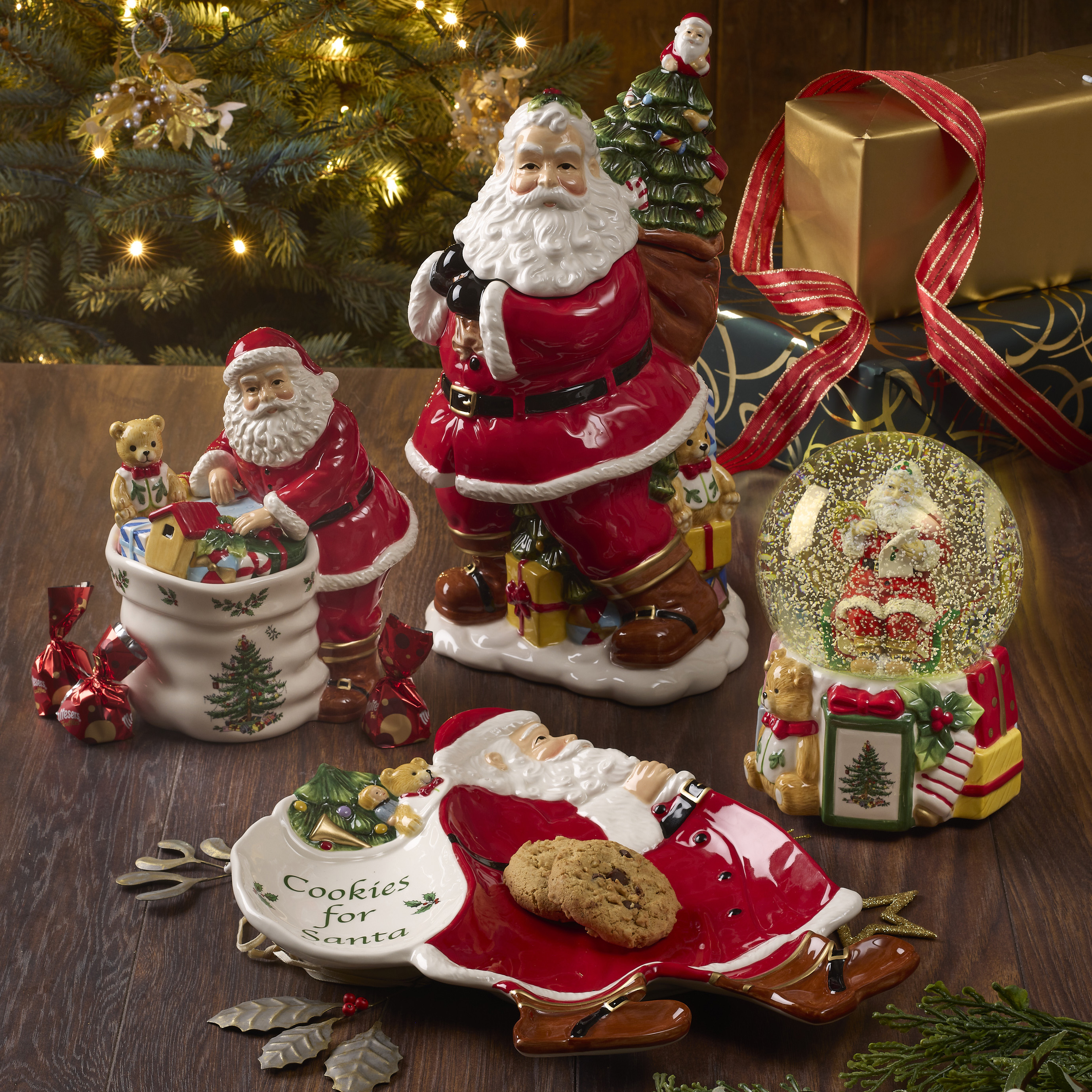 Christmas Tree Santa Cookie Jar image number null